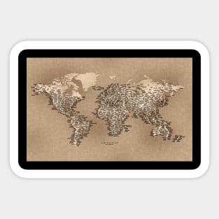 The World Map of Small Towns Sticker